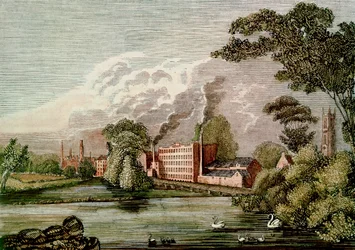 Sir Thomas Lombes silkesfabrik, Derby, 1700-talet (tryck)